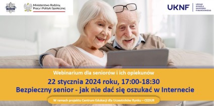 nnk.article.image-alt Webinarium „Bezpieczny Senior - jak nie dać się oszukać w Internecie”.